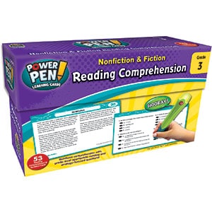 Nonfiction & Fiction Comprehension Power Pen Cards - 3-0