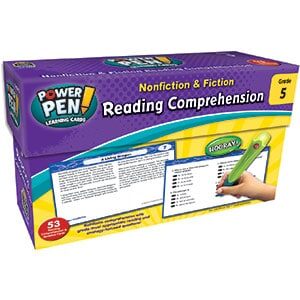 Nonfiction & Fiction Comprehension Power Pen Cards - 5-0