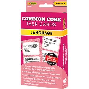 Common Core Language Task Cards: Grade 6-0