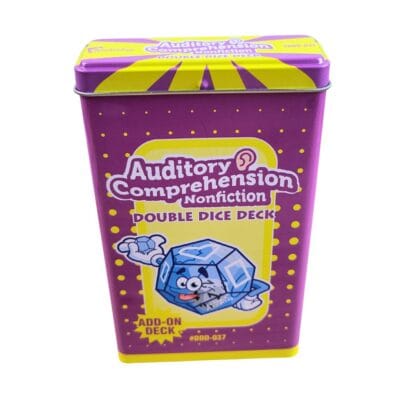 Auditory Comprehension Non-Fiction Double Dice Add-On Deck