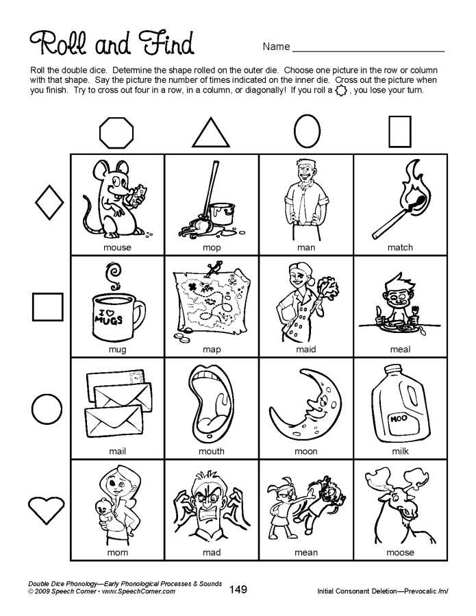 Double Dice Phonology Speech Corner
