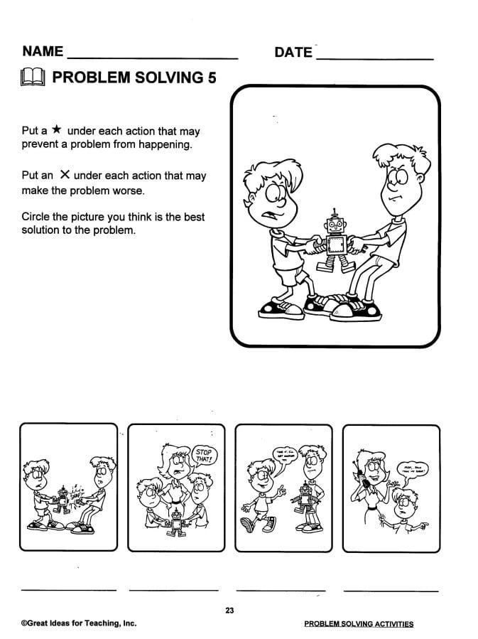 test of problem solving preschool