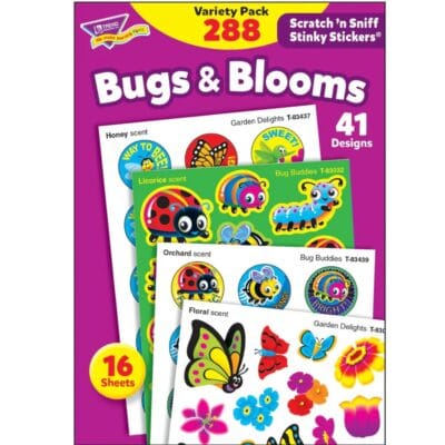 Bugs & Blooms Scratch 'n Sniff Stinky Stickers (288 stickers)