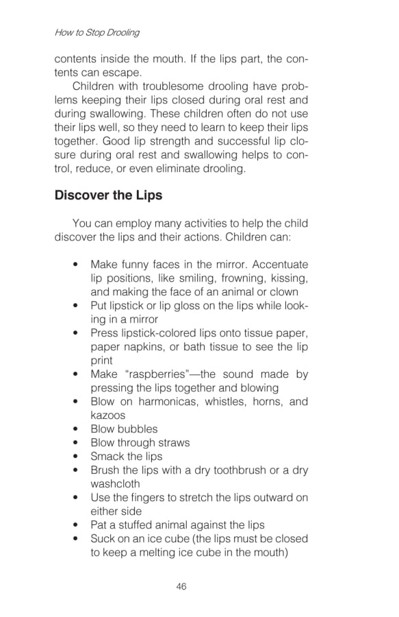 How to Stop Drooling Speech Corner