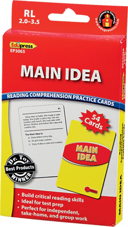 Comprehension Practice Cards: Main Idea (Reading Level 2.0-3.5)-4755