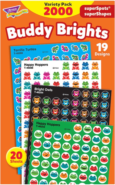 Buddy Brights - Mini Stickers For Dot Books or Incentive Charts (2,000)-4672