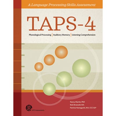 TAPS-4 A Language Processing Skills Assessment-25 Forms-0