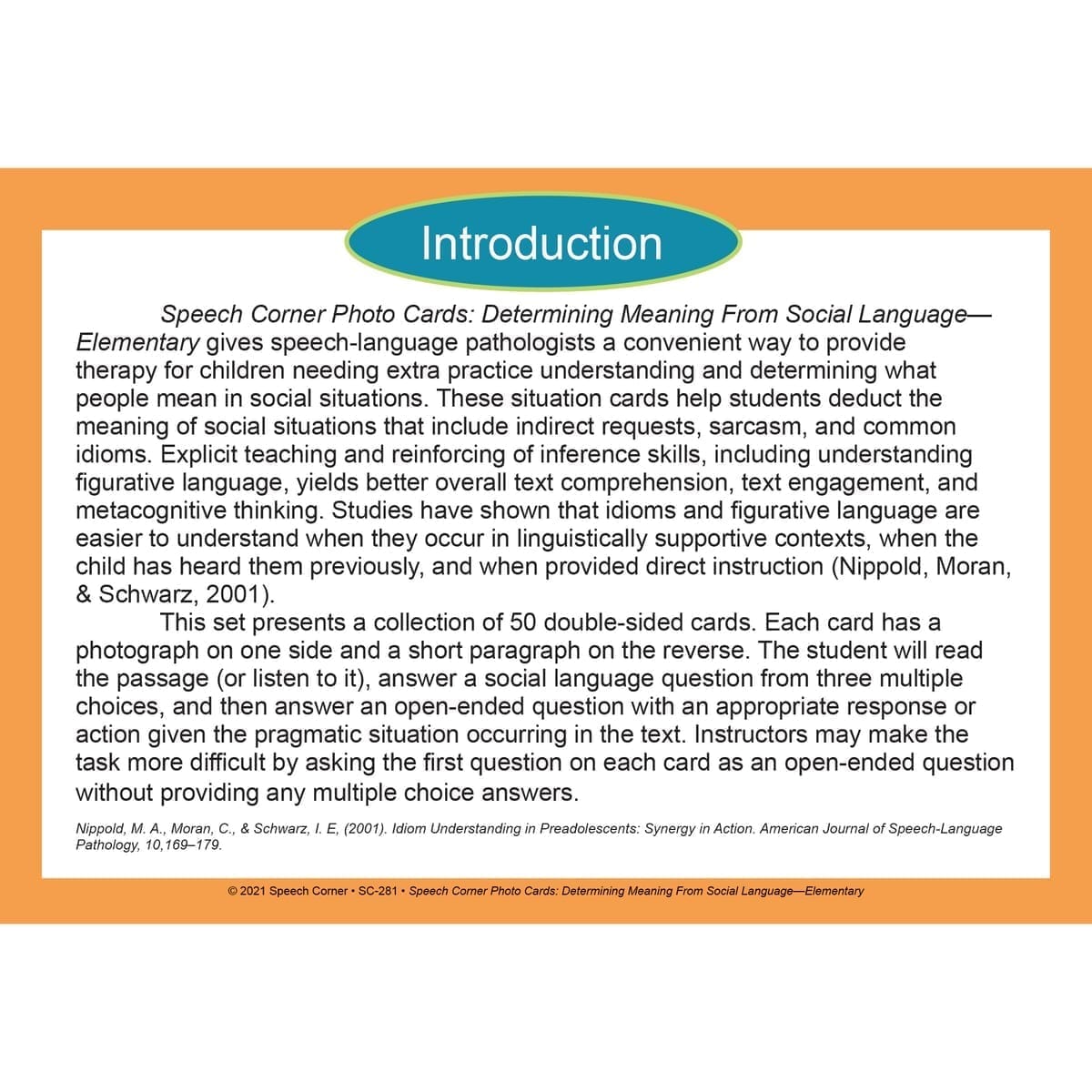 Determining Meaning from Social Language Elementary - Speech Corner Photo Cards - Image 2