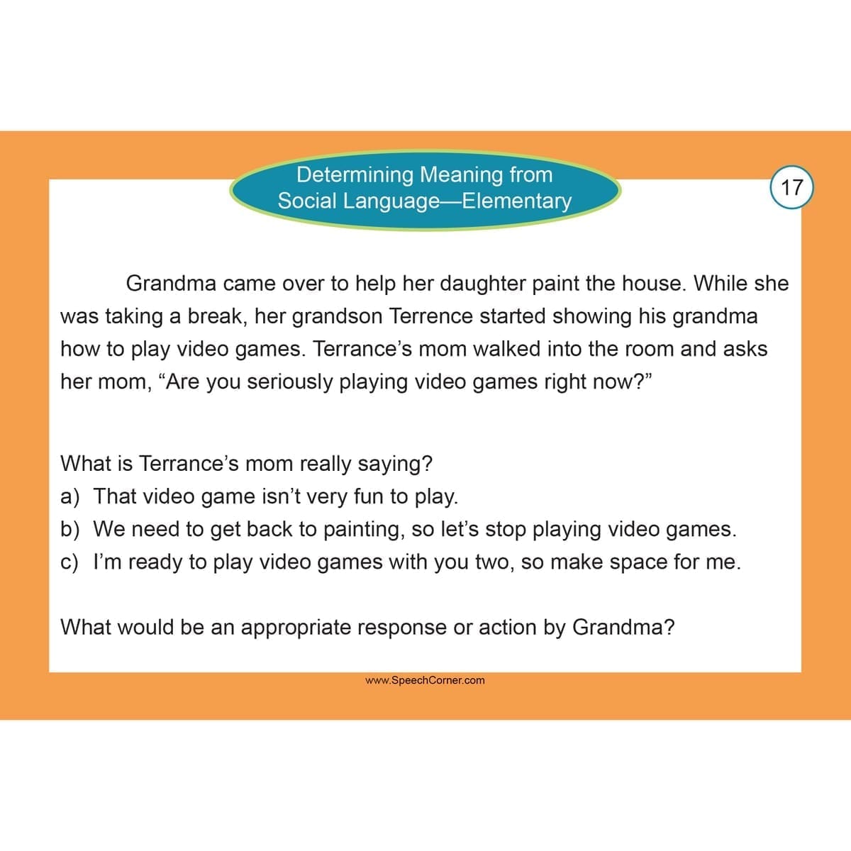 Determining Meaning from Social Language Elementary - Speech Corner Photo Cards - Image 3