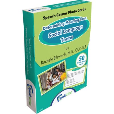 Determining Meaning from Social Language Teens - Speech Corner Photo Cards