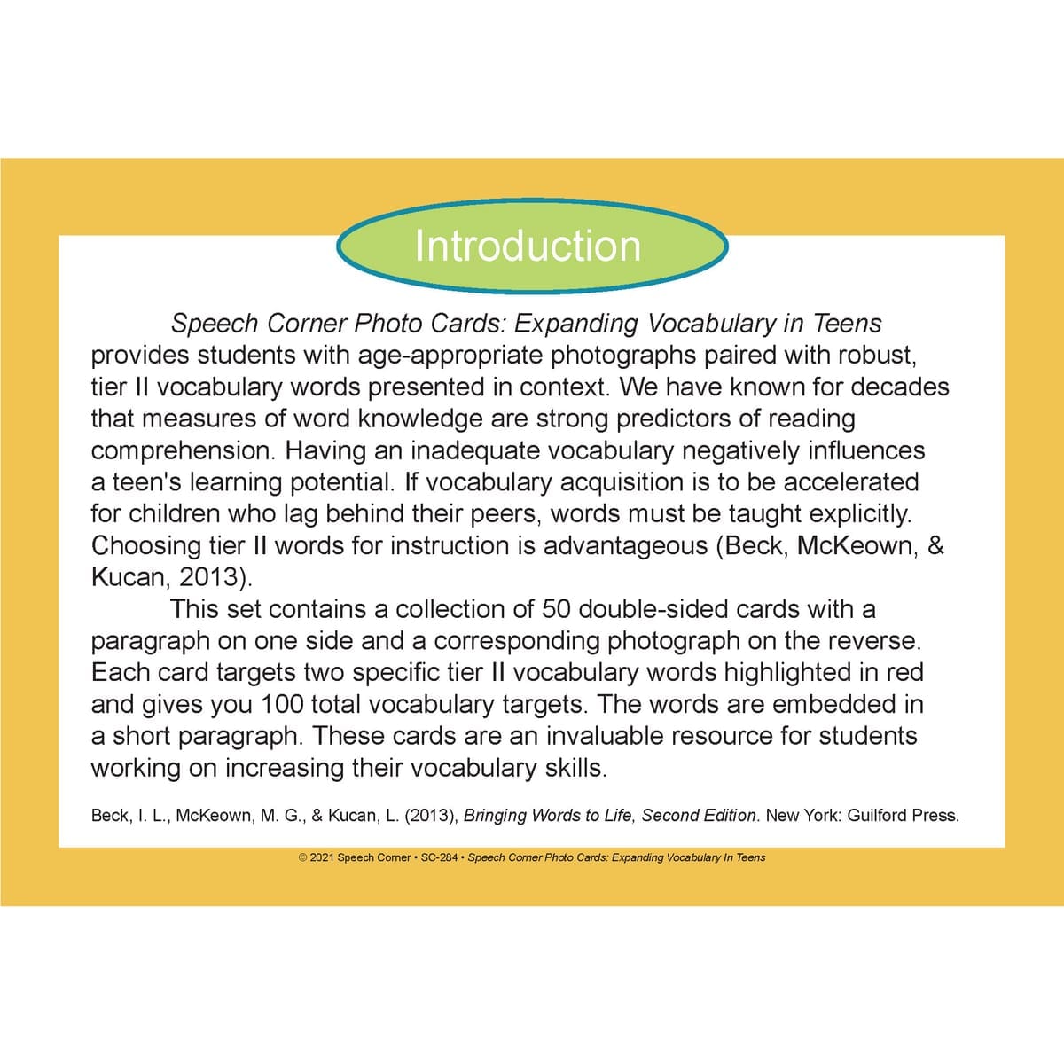 Expanding Vocabulary in Teens - Speech Corner Photo Cards - Image 2