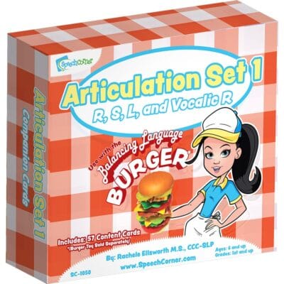 Balancing Burger Articulation Companion Cards Set #1: R, S, L, and Vocalic R
