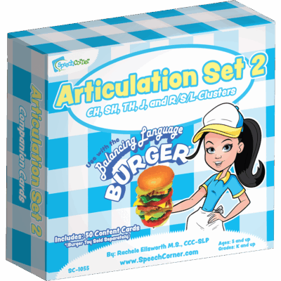 Balancing Burger Articulation Companion Cards Set #2: CH, SH, TH, J, and R/S/L Clusters