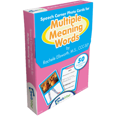 Multiple Meaning Words - Speech Corner Photo Cards