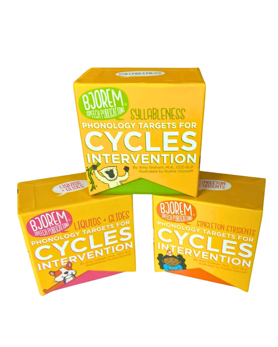 Bjorem Phonology Cycles Bundle Set #2 (Stridents, Syllableness, Liquids/Glides)