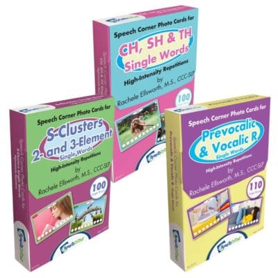 Speech Corner Photo Card Bundle Single Words— High-Intensity Repetitions Set #1 (SC-211, SC-212, SC-213)