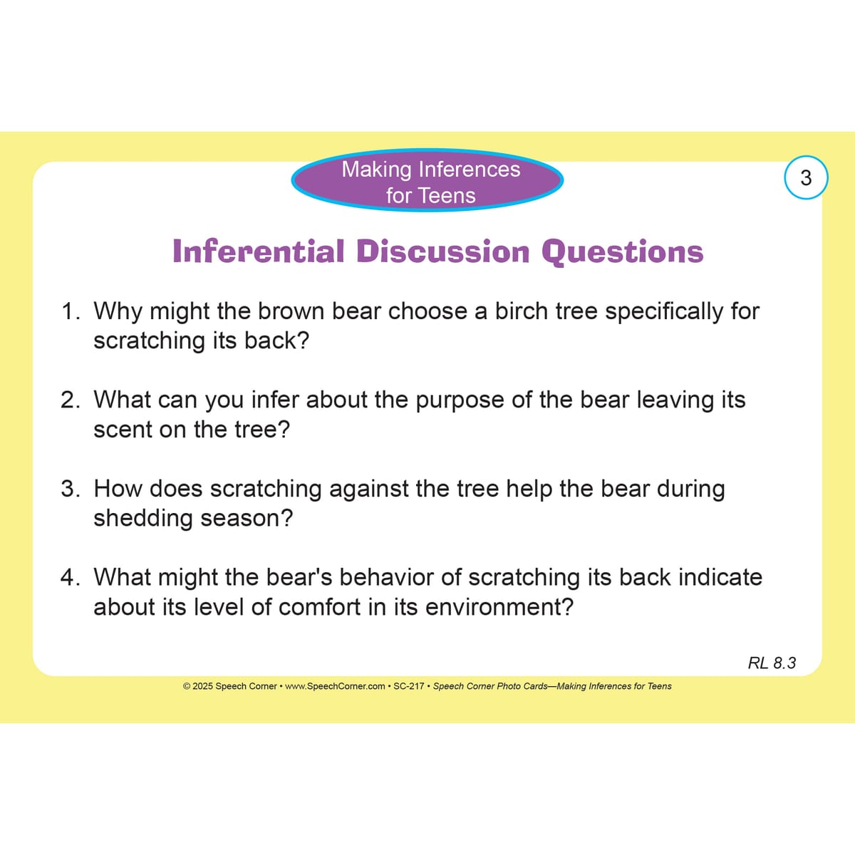 Speech Corner Photo Card Bundle - Adults & Teens (SC-216, 217, 219) - Image 6