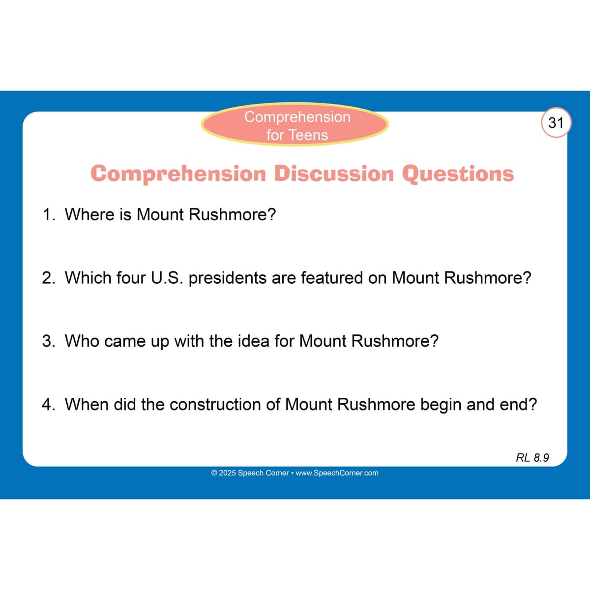 Speech Corner Photo Card Bundle - Adults & Teens (SC-216, 217, 219) - Image 10