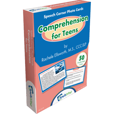 Speech Corner Photo Cards - Comprehension for Teens