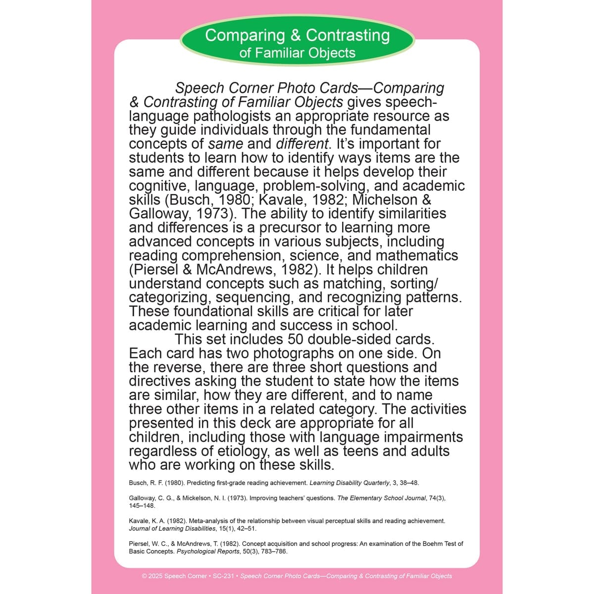 Speech Corner Photo Cards - Comparing & Contrasting of Familiar Objects - Image 2