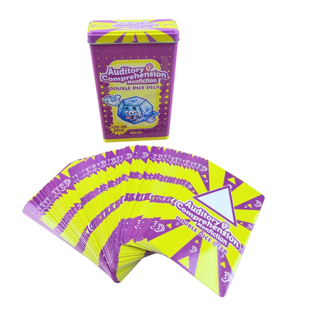 Auditory Comprehension Non-Fiction Double Dice Add-On Deck **Damaged/Dented Product – Web Only** - Image 2