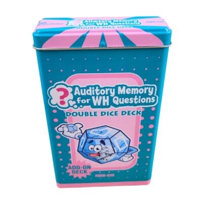 Auditory Memory For WH Questions Double Dice Add-On Deck **Damaged/Dented Product – Web Only**
