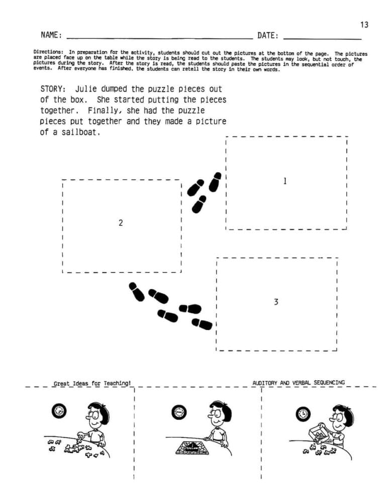 Auditory & Verbal Sequencing - Speech Corner
