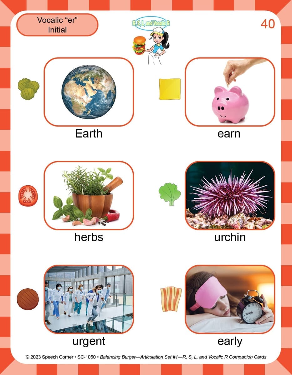 Balancing Burger Articulation Companion Cards Set #1: R, S, L, and Vocalic R - Image 4