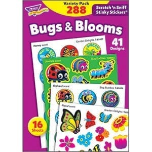Bugs & Blooms Scratch 'n Sniff Stinky Stickers (288 stickers)