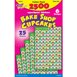 Bake Shop Cup Cakes - Mini Stickers For Dot Books (2,500)