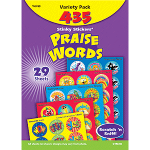 Praise Words - Stinky Stickers (648 stickers, 56 designs)