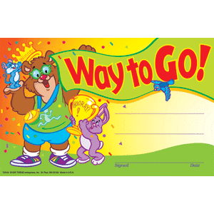 Way To Go Certificates