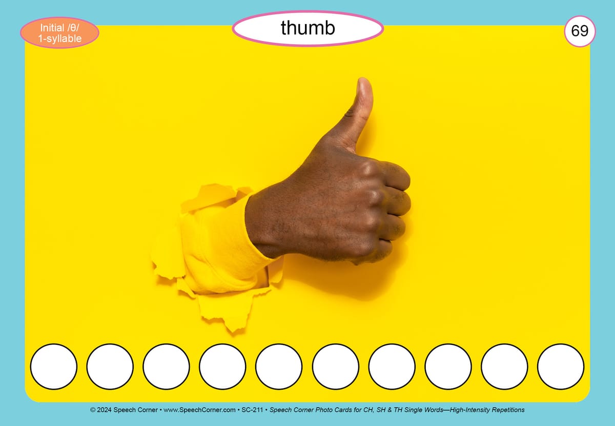 Speech Corner Photo Card Bundle Single Words— High-Intensity Repetitions Set #1 - Image 13