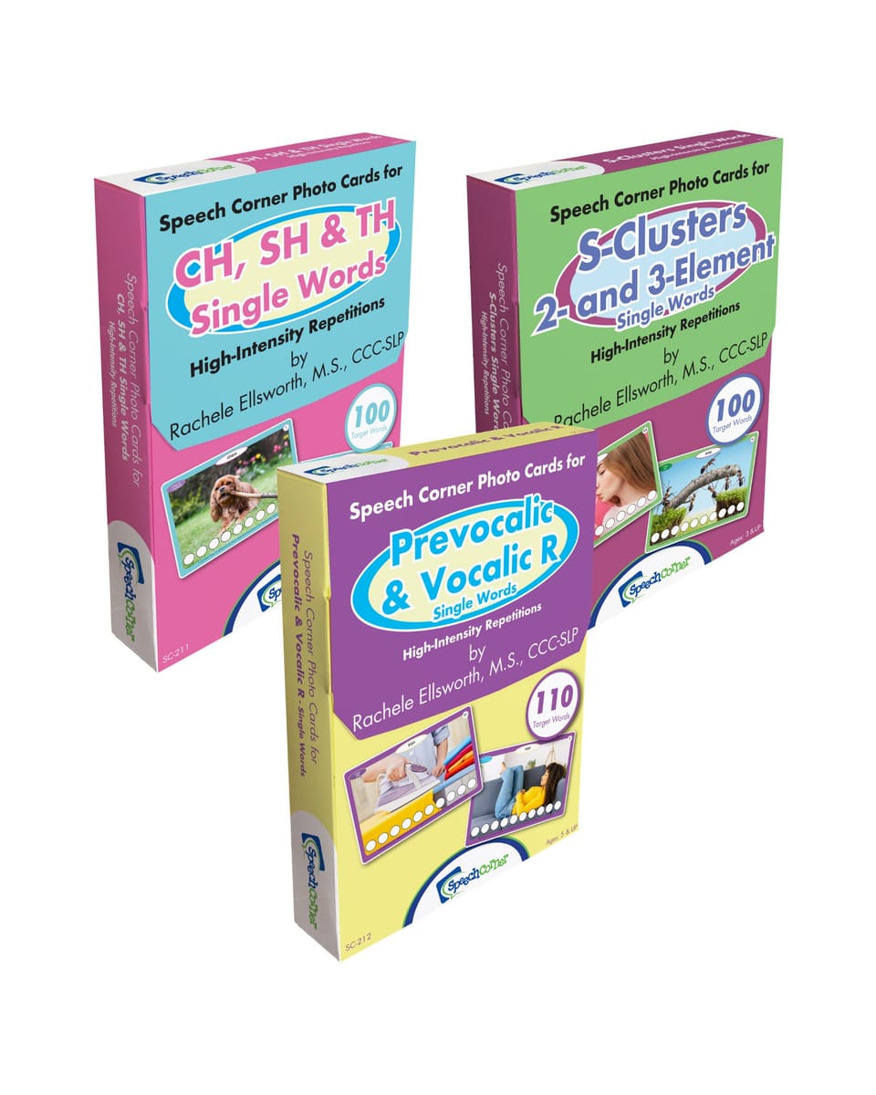 Speech Corner Photo Card Bundle Single Words— High-Intensity Repetitions Set #1