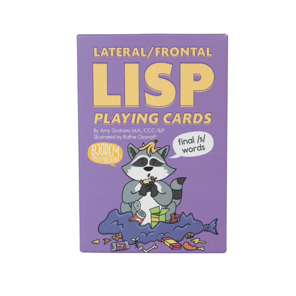 Bjorem Lateral/Frontal Lisp Playing Cards - Final /s/ Words