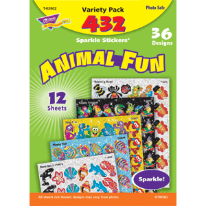 Animal Fun - Sparkle Stickers (432 stickers, 36 designs)-0